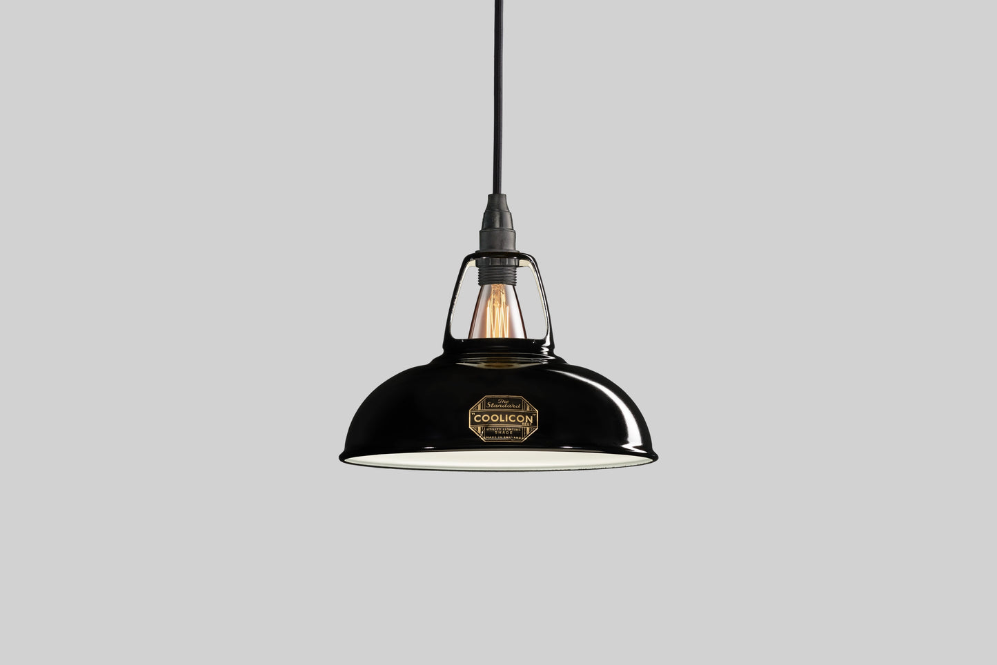 Original Jet Black Lampshade & Suspension Set