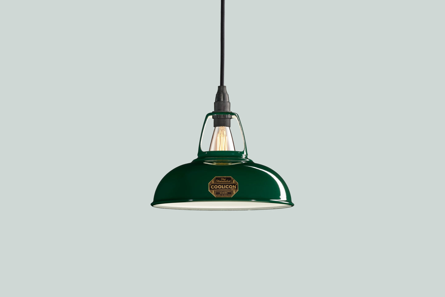 Original Green Lampshade & Suspension Set