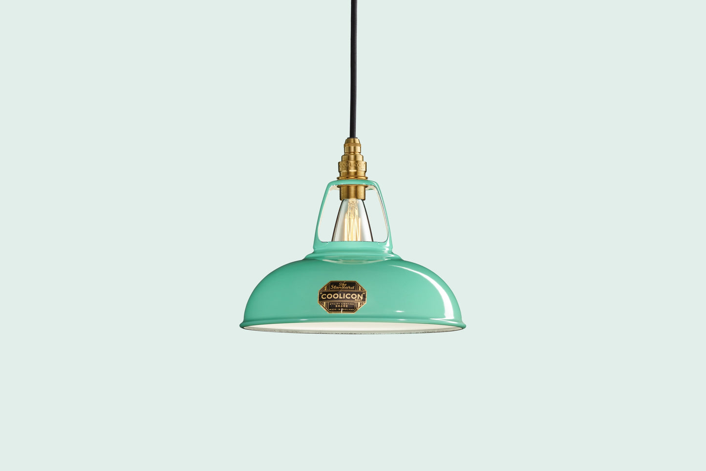 Original Fresh Teal Lampshade & Suspension Set