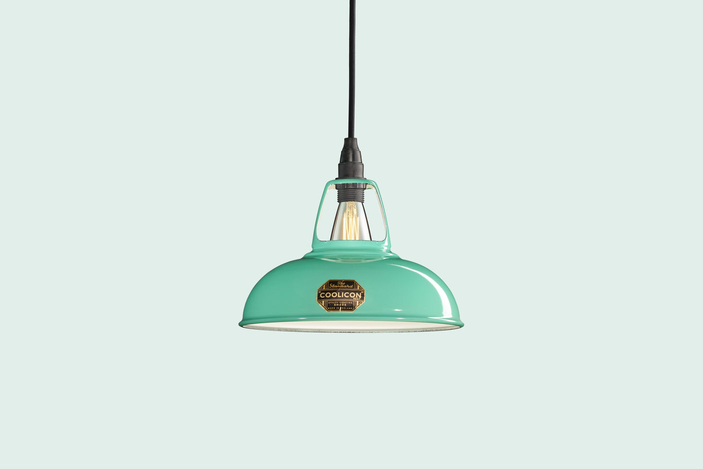 Original Fresh Teal Lampshade & Suspension Set