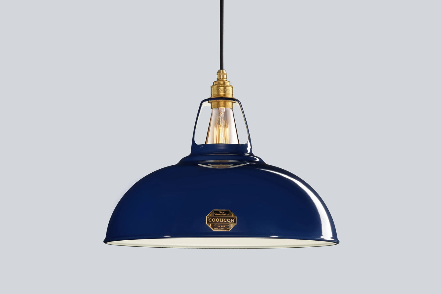 Large Royal Blue Lampshade & Suspension Set