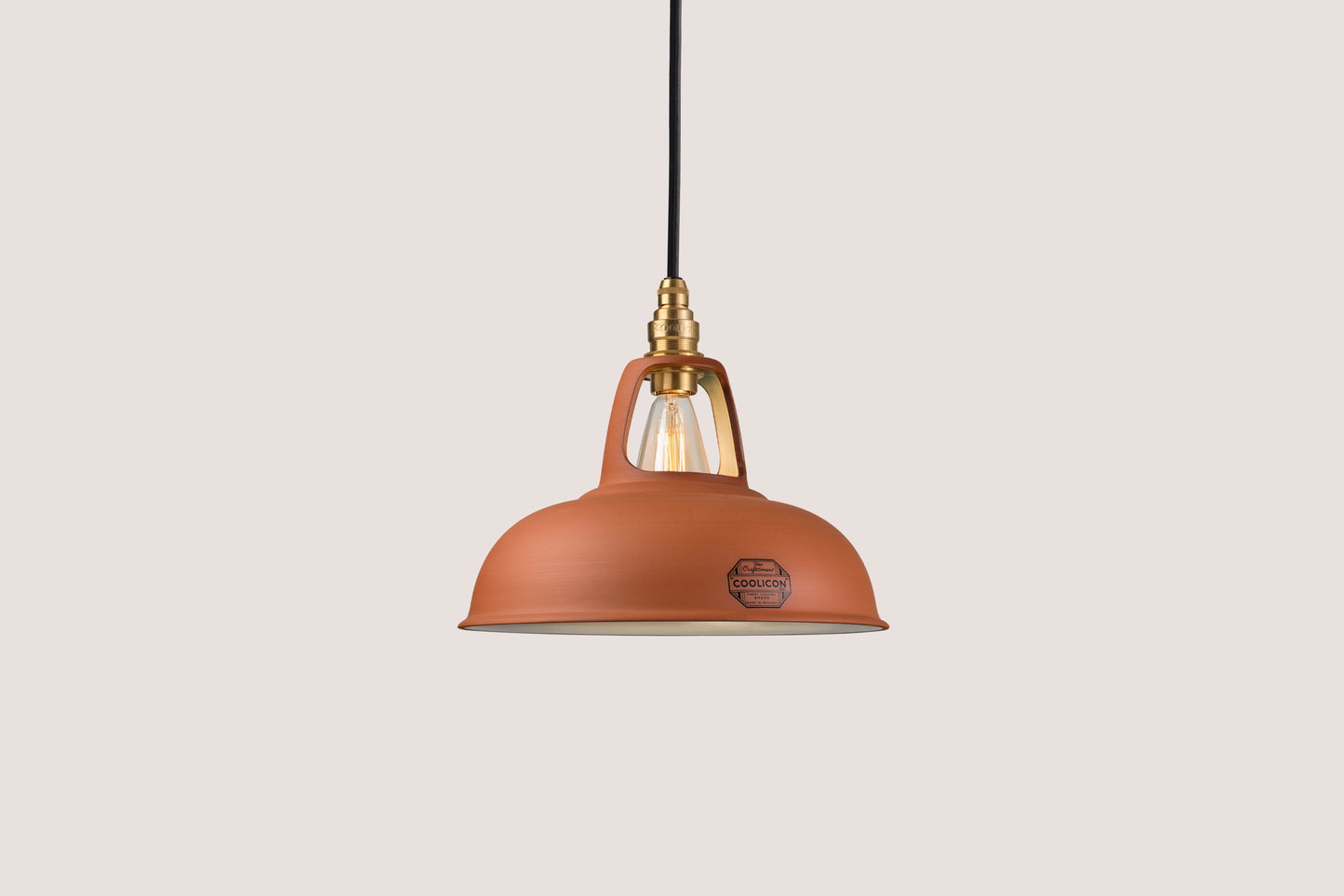 Natural Terracotta Lampshade & Suspension Set